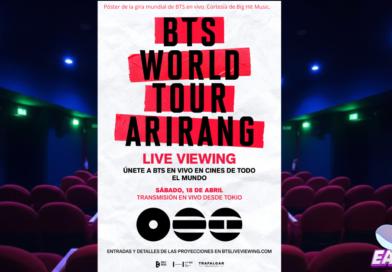 BTS World Tour Arirang: Entradas de cine y fechas globales