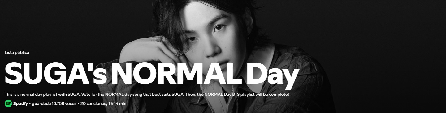 Lista Suga's Normal Day