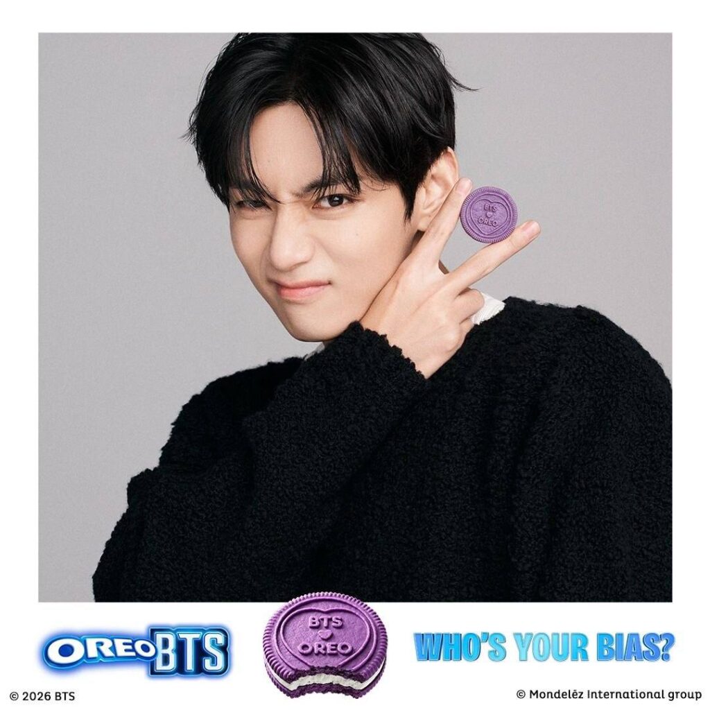 imagen Taehyung bts x oreo