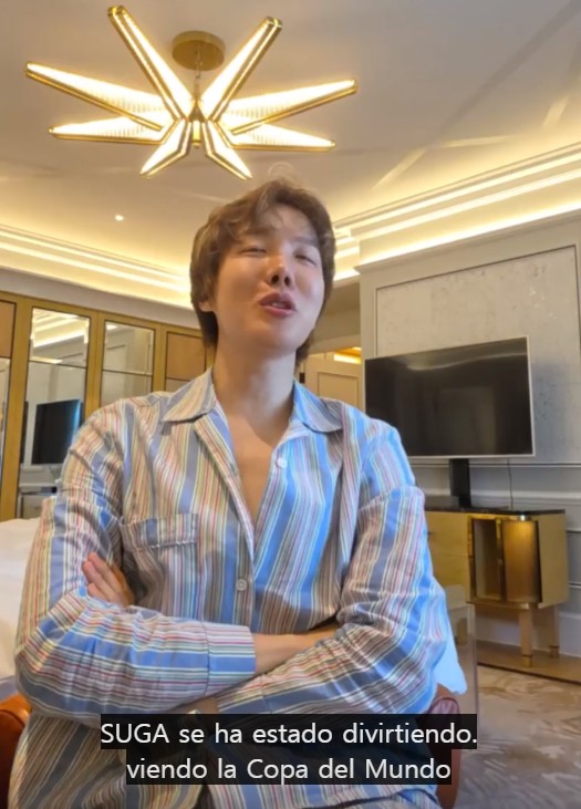 suga viendo copa del mundo live jhope 8 julio